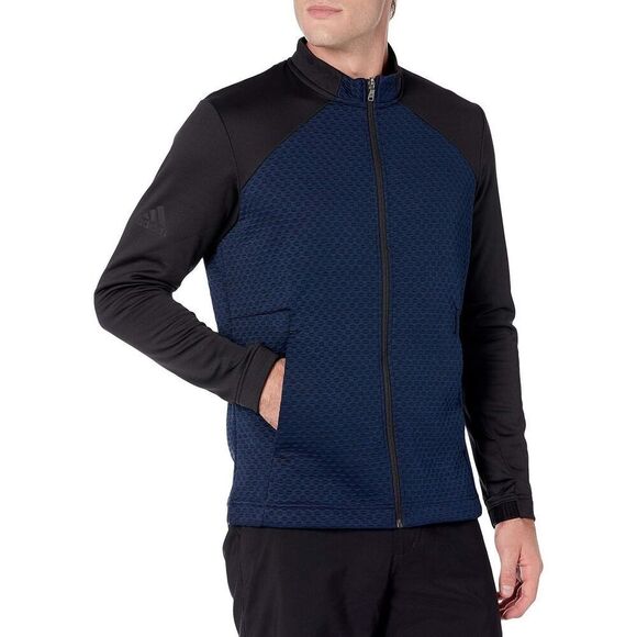 Adidas Other - ADIDAS Golf Jacket Mens M Navy Blue Black Full Zip Warm Up COLD RDY 2XL